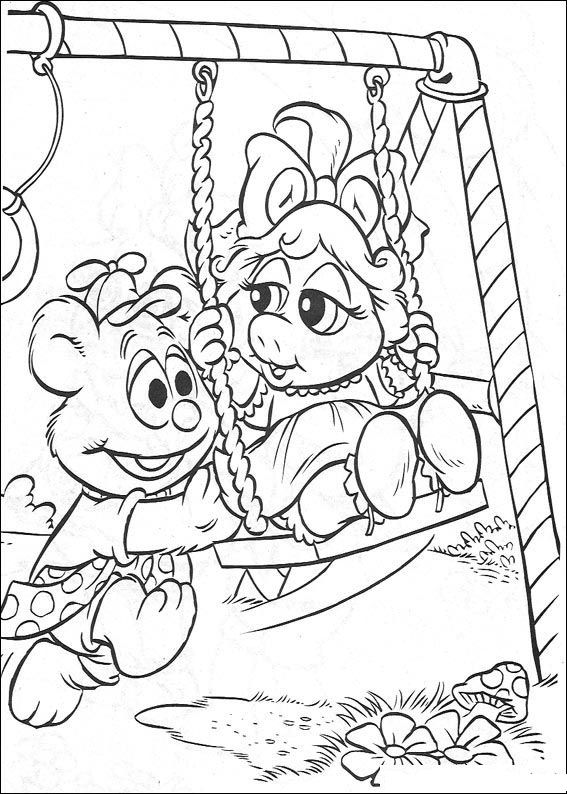 Plansa de colorat cu Bebelusi Muppet 32 26